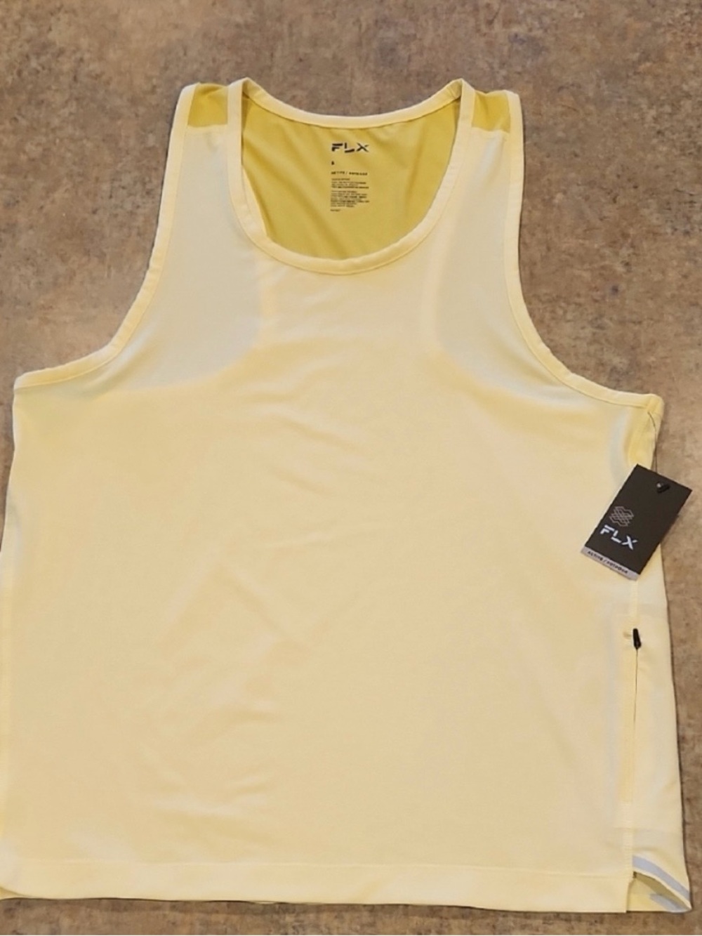 FLX Men's Yellow Performance Tank Top